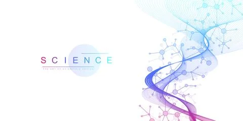 Molecular abstract structure background. Scientific vector illustration with Stock Illustration