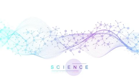 Molecular abstract structure background. Scientific vector illustration with Stock Illustration