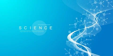 Molecular abstract structure background. Scientific vector illustration with Stock Illustration