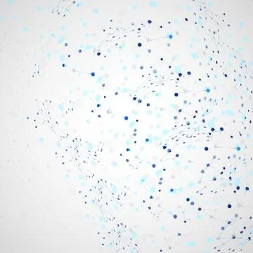 Molecular abstract structure Illustration