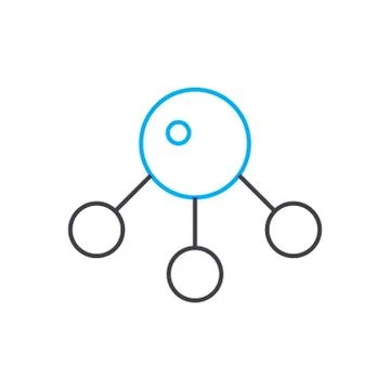 Molecular analysis vector thin line stroke icon. Molecular analysis outline Stock Illustration