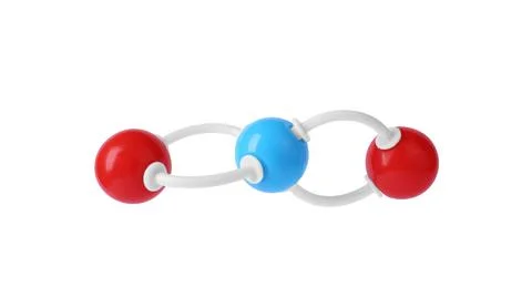 Molecular atom model on white background. Chemical structure Stock Photos