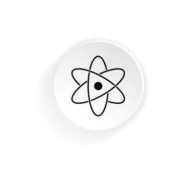 Molecular atom neutron icon. Vector on isolated white background. EPS 10 Stock Illustration