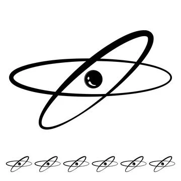 Molecular atom orbit cartoon vector graphic Stock Illustration