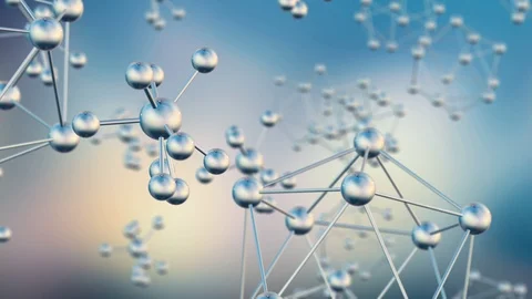 Molecular atom particles motion animation Stock-Footage 108713383