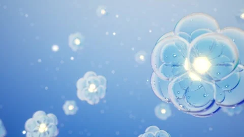 Molecular atomic essence liquid microscopic cells Stock Footage 315030235