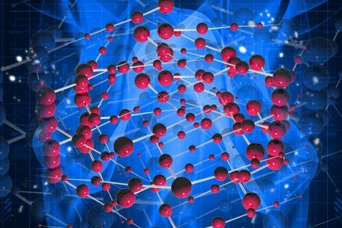Molecular background Illustrazione stock