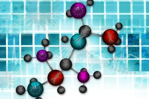 Molecular background. Stock Illustration