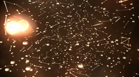 Molecular background, seamless loop, mirror balls with connections Stock Footage 24614158