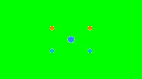 Molecular Bond Formation Atoms Connecting on Green Screen Stock Footage 340829379