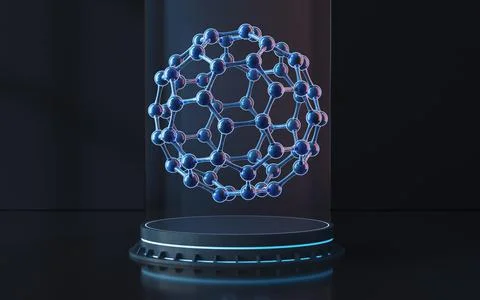 Molecular chain structure, 3d rendering. Stock Illustration