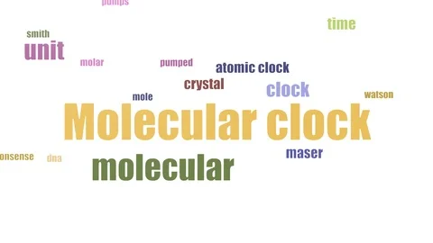 Molecular Clock Tag Cloud Animated Isolated On White Stock Footage 107213034