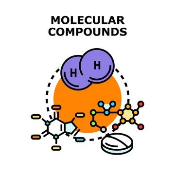 Molecular compounds for pharmaceutical research and chemistry Stock Illustration
