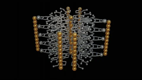 Molecular computer concept 3d animation render Stock Footage 228895130