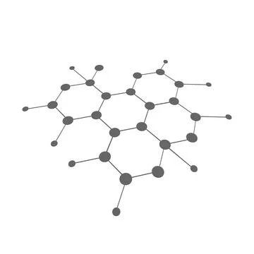 Molecular connection vector illustration isolated on white background Illustrazione stock