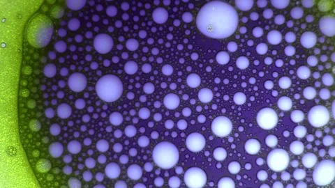 Molecular connections, structures. Organic metamorphose, background with bubbles Stock-Footage 122040470