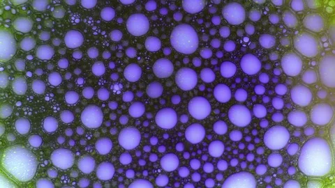 Molecular connections, structures. Organic metamorphose, background with bubbles Stock Footage 122040670