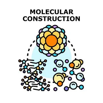 Molecular construction and scientific engineering process Stock Illustration