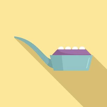 Molecular cuisine spoon icon, flat style Stock Illustration
