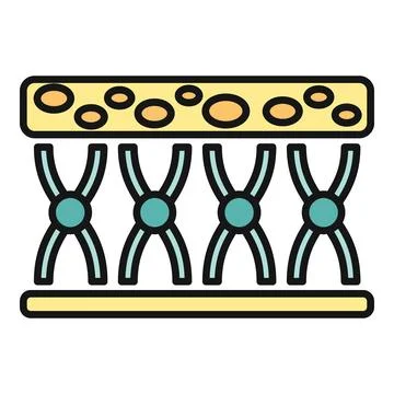Molecular dna helix structure connecting cell membrane Stock Illustration