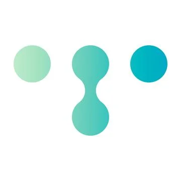 Molecular dot connect pattern with metaball shapes. Abstract fluid morphing Stock Illustration