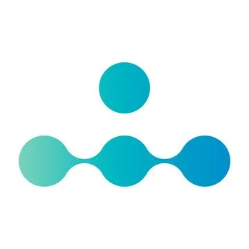 Molecular dot connect pattern with metaball shapes. Abstract fluid morphing Stock Illustration