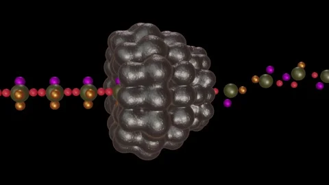 Molecular Editing. Breaking apart molecule.  3d animation render. Stock-Footage 312688711