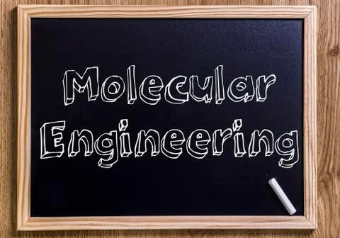 Molecular Engineering - New chalkboard with 3D outlined text Stock Photos
