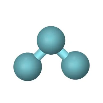 The molecular formula of ozone. Stock Illustration