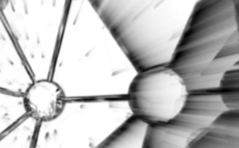 Molecular geometric chaos abstract structure. Science technology network Stock Illustration