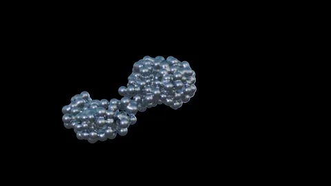 Molecular interactions. 3d animation render. Stock Footage 274623055