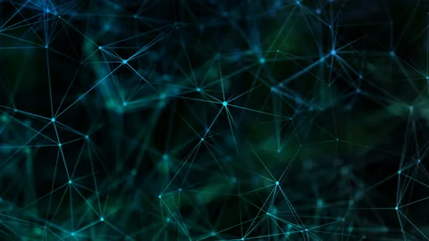 Molecular mesh. Seamless loop.3D Futuristic abstract background. Motion graphic Stock Footage 102871357