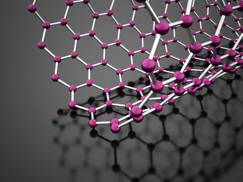 Molecular mesh structure rendered Stock Illustration