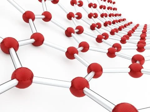 Molecular mesh structure rendered Stock Illustration