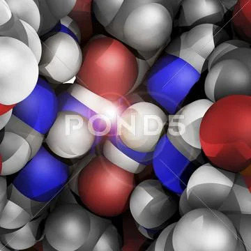 Molecular model, artwork Stock Illustration