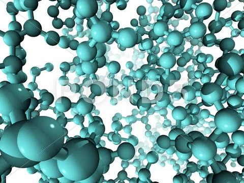 Molecular model, artwork Stock Illustration