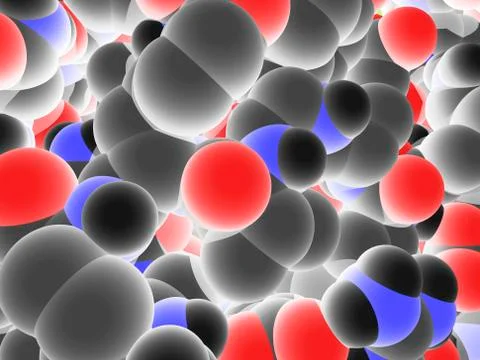 Molecular model, artwork Stock Illustration