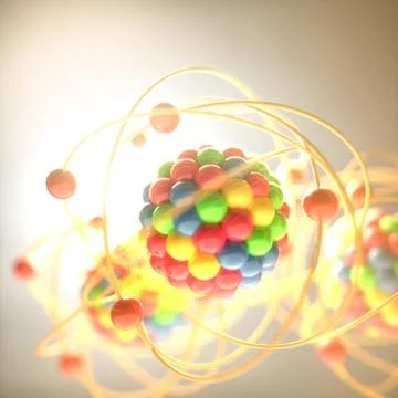 Molecular Model Colorful Stock Illustration