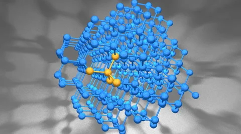 Molecular model of a diamond crystal lattice Vidéo 64803774
