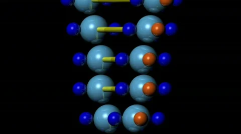 Molecular Model DNA - With Alpha Channel Stock Footage 157654