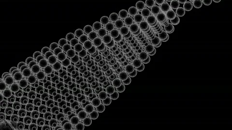 Molecular Model DNA Under Electron Microscope with Alpha Channel Stock Footage 159851