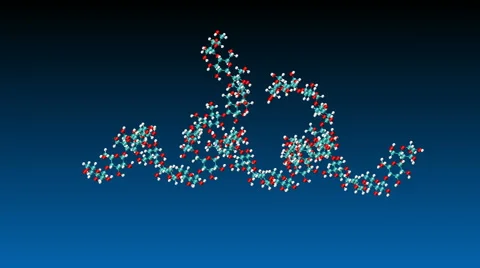 Molecular model of glycogen Stock Footage 64803828