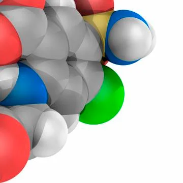 Molecular model Stock Illustration