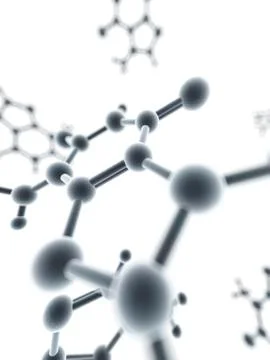 Molecular model, illustration Illustrazione stock