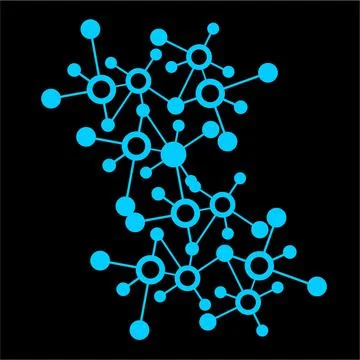 Molecular or digital network connection illustration and wallpaper background イラスト素材