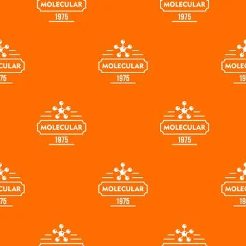 Molecular pattern vector orange イラスト素材
