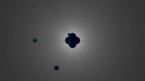 Molecular physics. Rotation around the core. Seamless loop. Stock-Footage 141658093