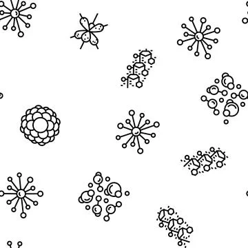 Molecular science chemistry atom vector seamless pattern Stock Illustration