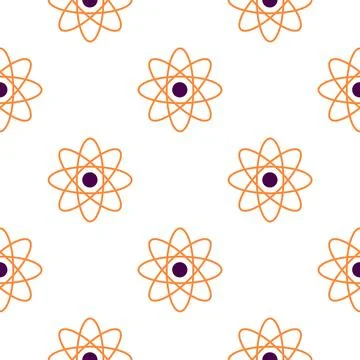 Molecular seamless pattern with science theme Illustrazione stock