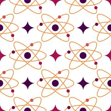 Molecular seamless pattern with science theme Illustrazione stock